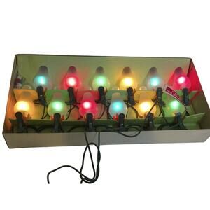 Vintage GE Merry Midget 12 Colonial Lights Christmas Holiday